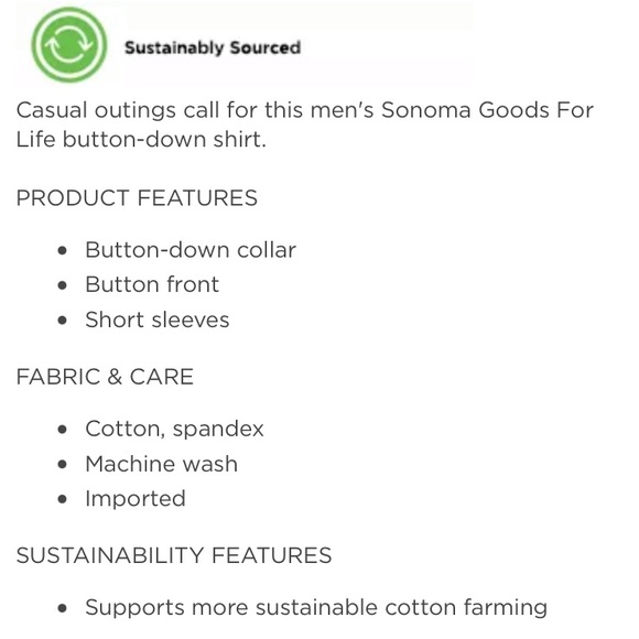 ❗️SOLD ❗️Men’s Sonoma Mint Surfer Casual Short Sleeve Button Down Shirt - Picture 3 of 8